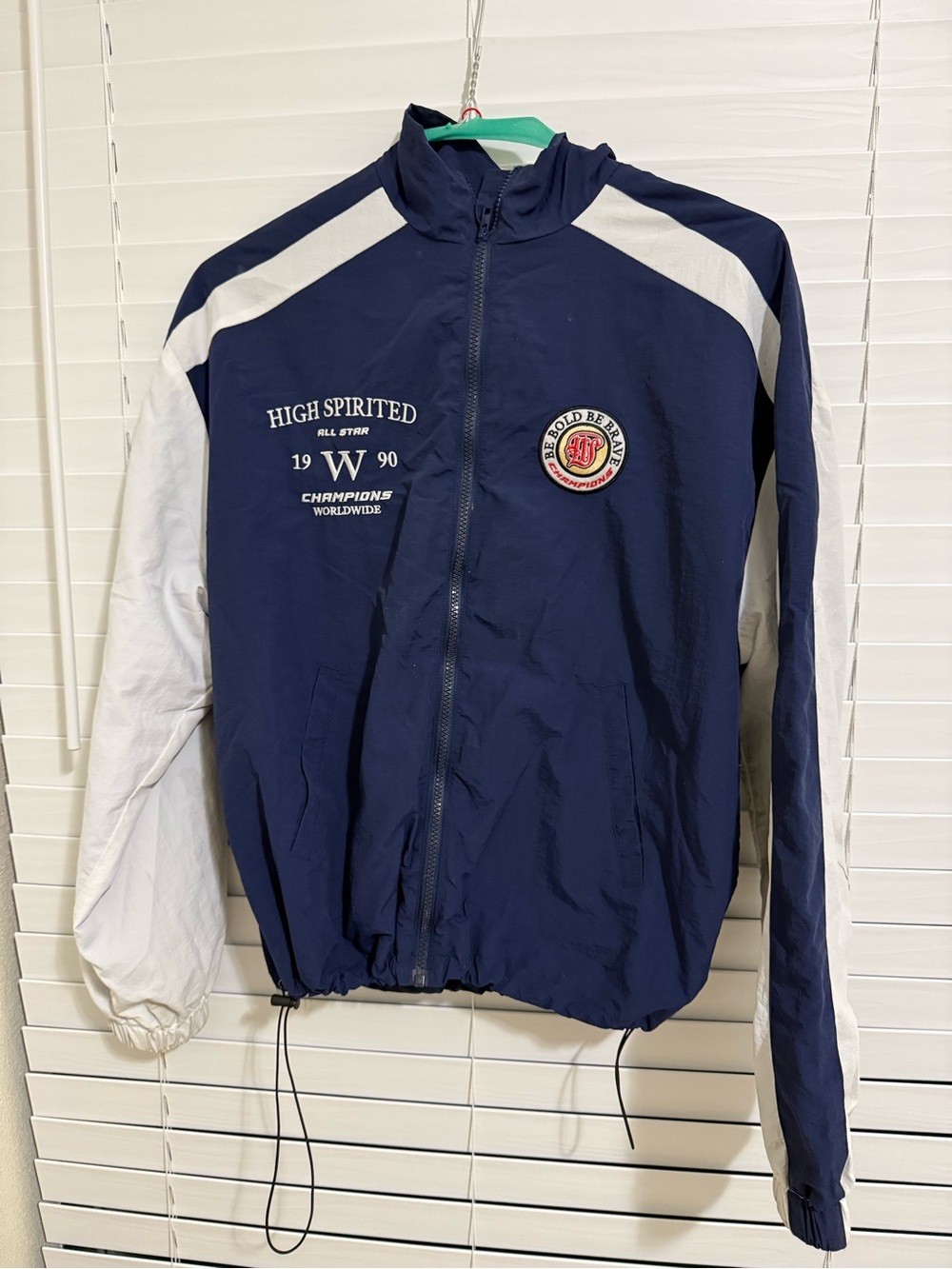 Spirit Navy and White Windbreaker Jacket